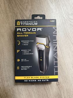 MicroTouch Titanium Rovor All Terrain Electric Shaver for Face and Head, Instant and Painless, Black