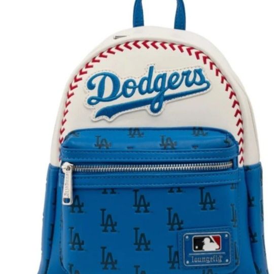 Loungefly Dodgers Baseball MLB Stitch Backpack