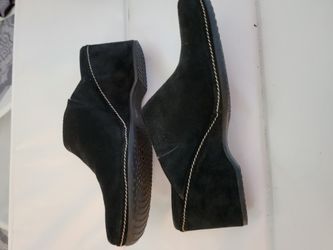Leather Suede Shoes Size 7.5 Clogs/mules