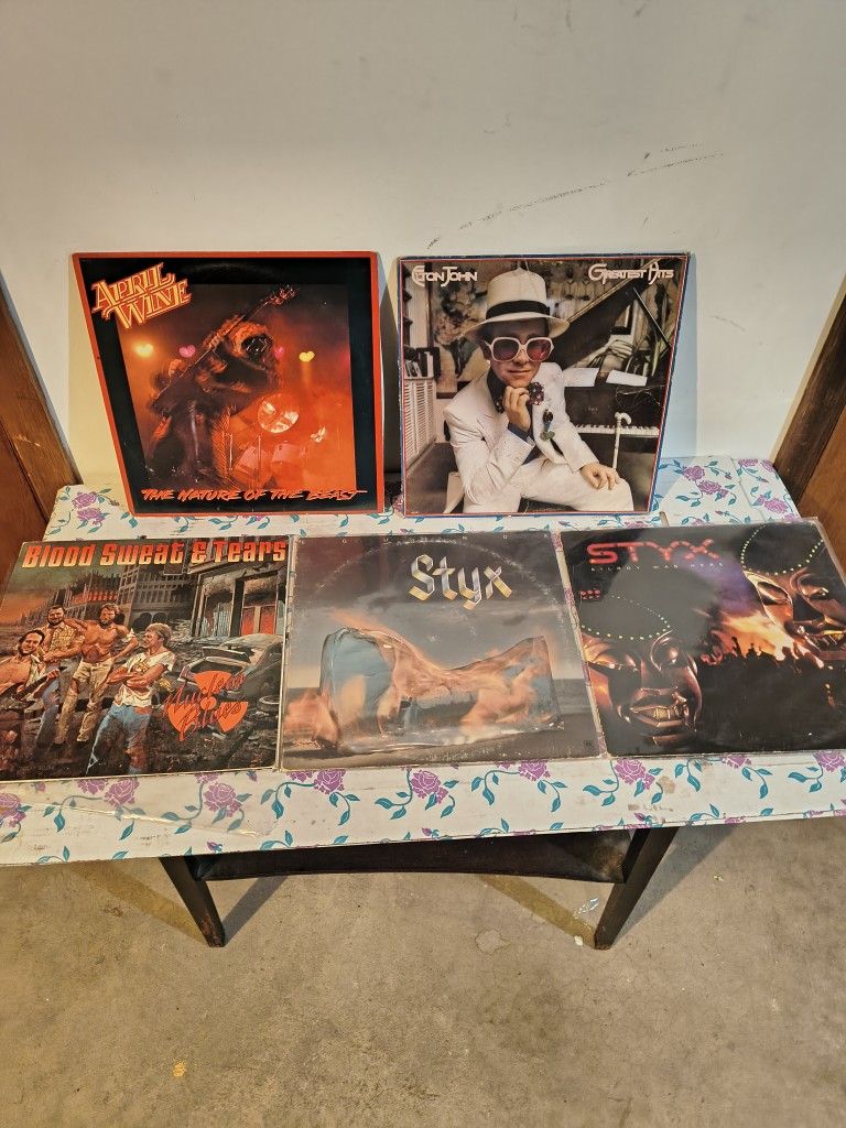 5 Vintage Record Albums