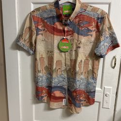 Avatar The Last Airbender Team Avatar Button Up Shirt 