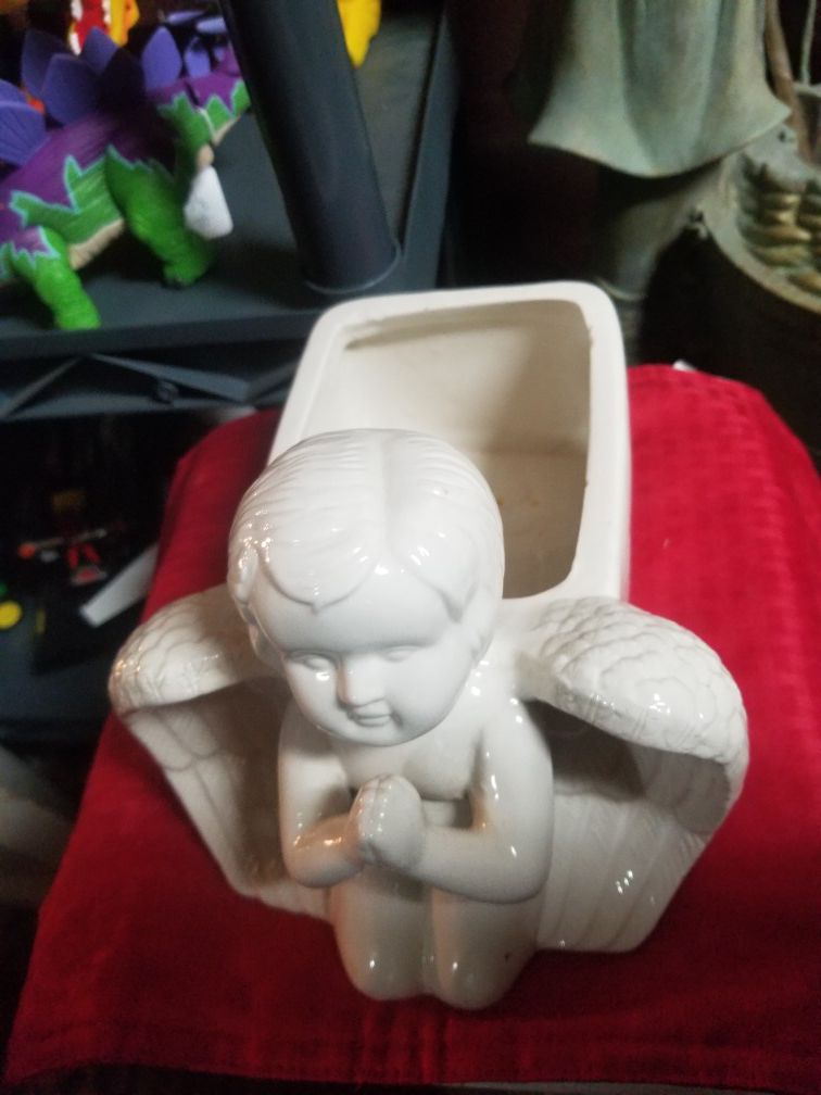 Ceramic Angel Cherub Planter
