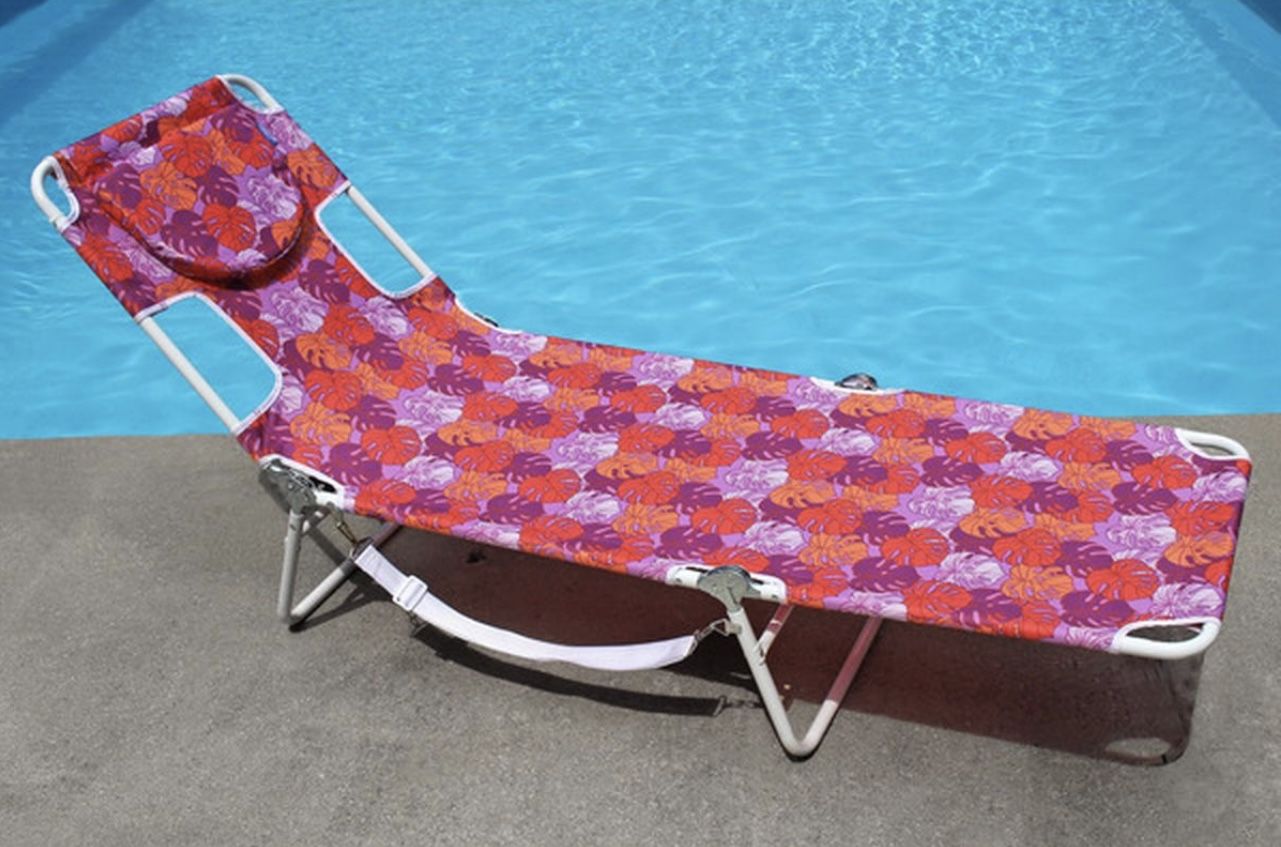 Perfect Folding Backpack Face-Down Beach Chair Fabric Lounger NEW