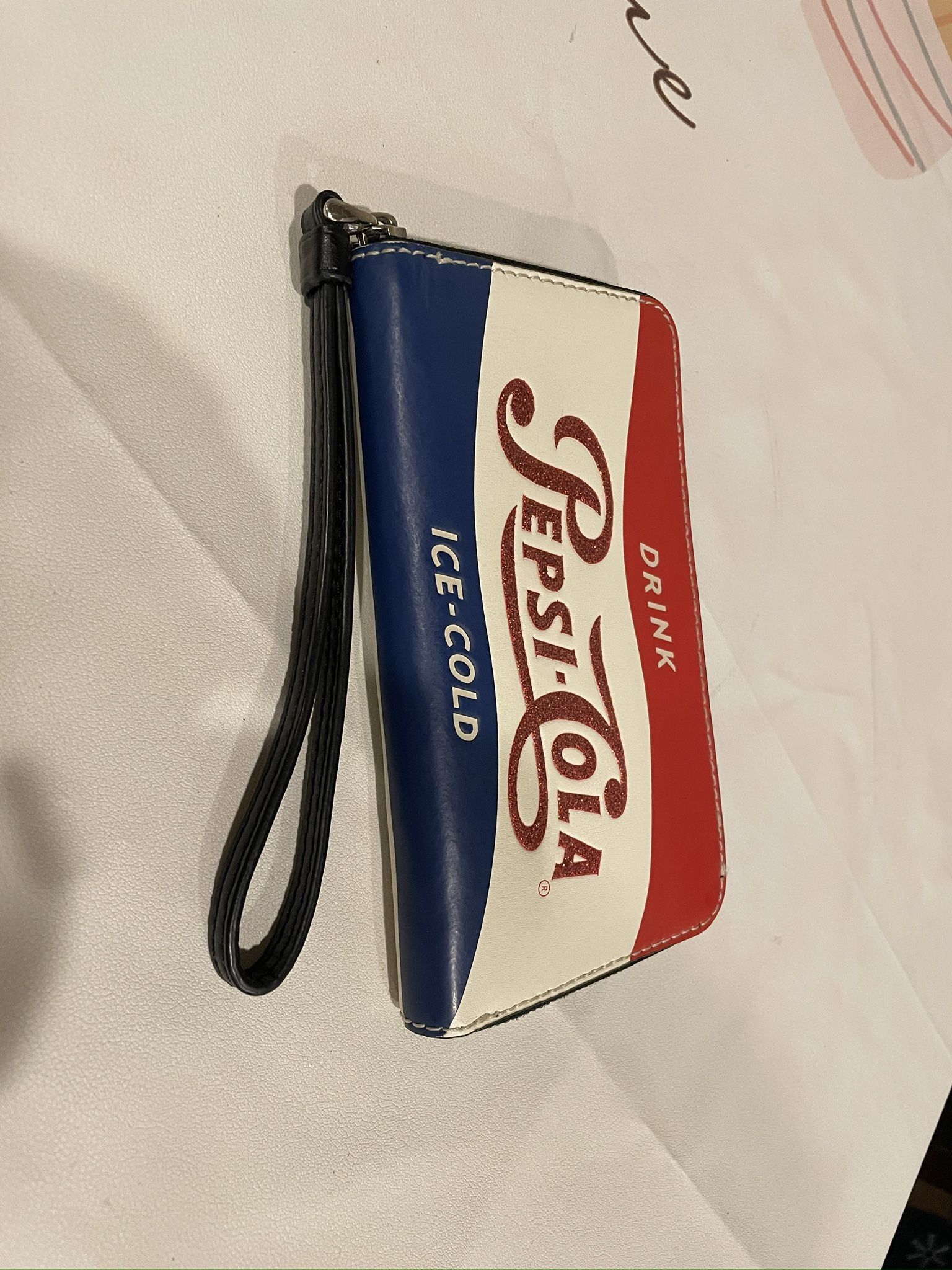 Coach x Pepsi Limited Edition Zip Wallet Wristlet – Retro Pepsi-Cola Print