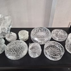 Crystal Glass Bowls,  Ashtrays