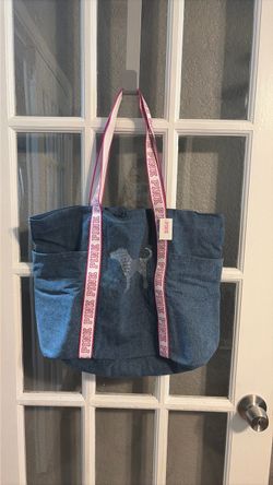 Victoria’s Secret Pink Denim Bling Tote