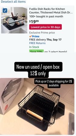 Dish Racks for Kitchen Counter, Thickened Metal Dish Drying Rack with Wooden Handles, Kitchen Countertop Organizer for Dishes, Spoons and Forks, No As