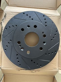 Chevy Express 1500 6Lugs 09-10-11-12-13-14 Front Drill Slot Rotors Premium Ceramic Brake Pads