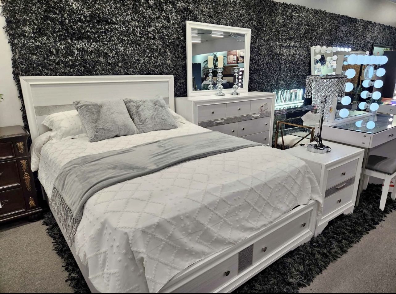 Price Drop! Solid Wood Bedroom With Free Mattress!