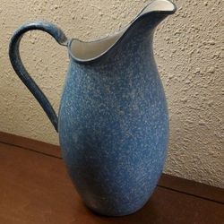 Antique granite wear blue pitcher 