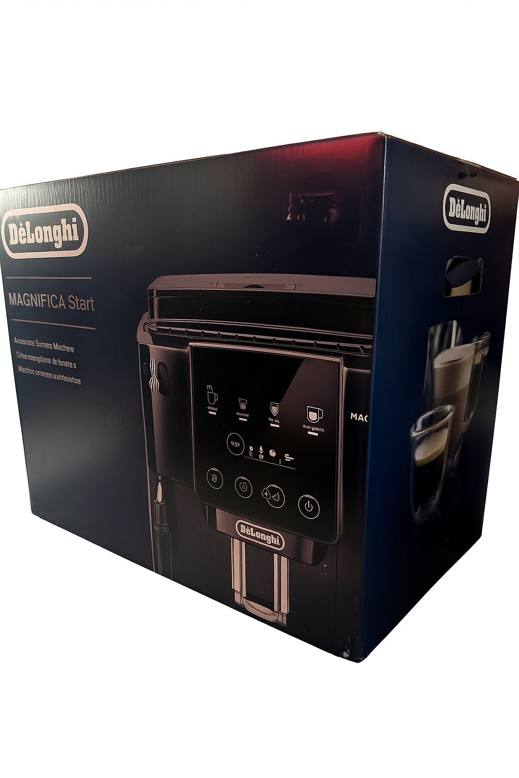 DeLonghi Magnifica Start Automatic Coffee and Espresso Machine with Milk Frother for Hot and Iced Lattes, Coffee and More ECAM22022B