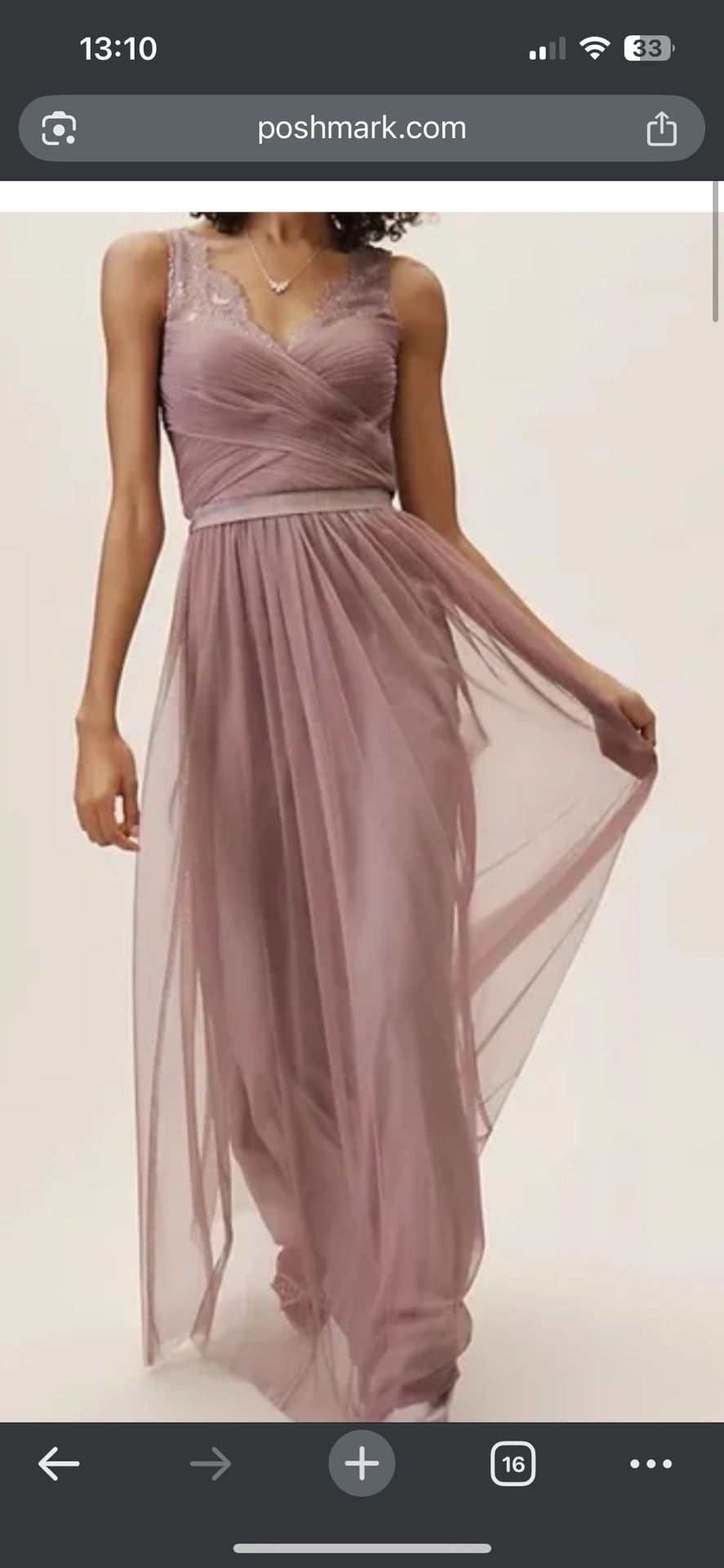 Anthropologie BHLDN Fleur Hitherto Sz 8 Pink Rose Formal Full Length Dress.