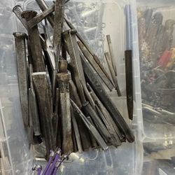 Lot of Metal Chisels and Punches