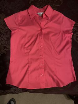 Coldwater Creek No Iron Pink Blouse