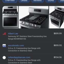 Gas Stove samsung nx58r5601ss