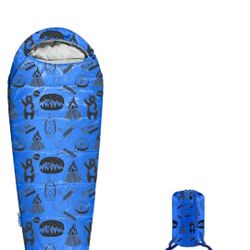 ANJ Outdoors 32F-59F Youth and Kids Sleeping Bag | Indoor/Outdoor Boys and Girls Sleeping Bag | Mummy Style, Lightweight Sleeping Bag for Kids