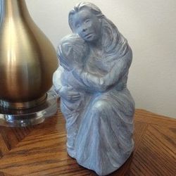 Beautiful "COMFORT" STATUE MOTHER/ CHILD/ SIGNED 