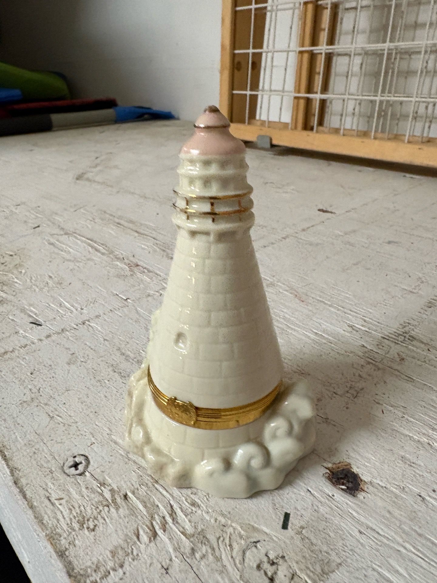 Lenox lighthouse trinket box with lighthouse charm in wrapping