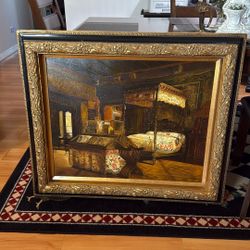 Oil Painting In Antique Frame