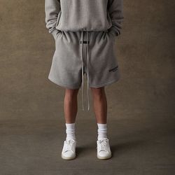 Fear Of God Essentials Heather Gray Medium Size Shorts
