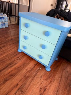 Blue 3-Drawer Kids Dresser