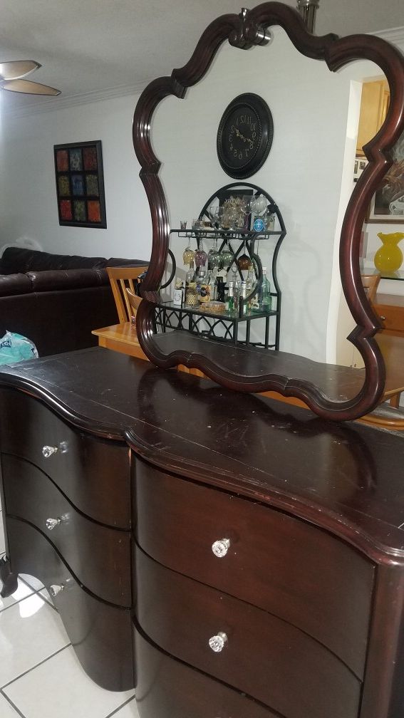 Dresser with mirror