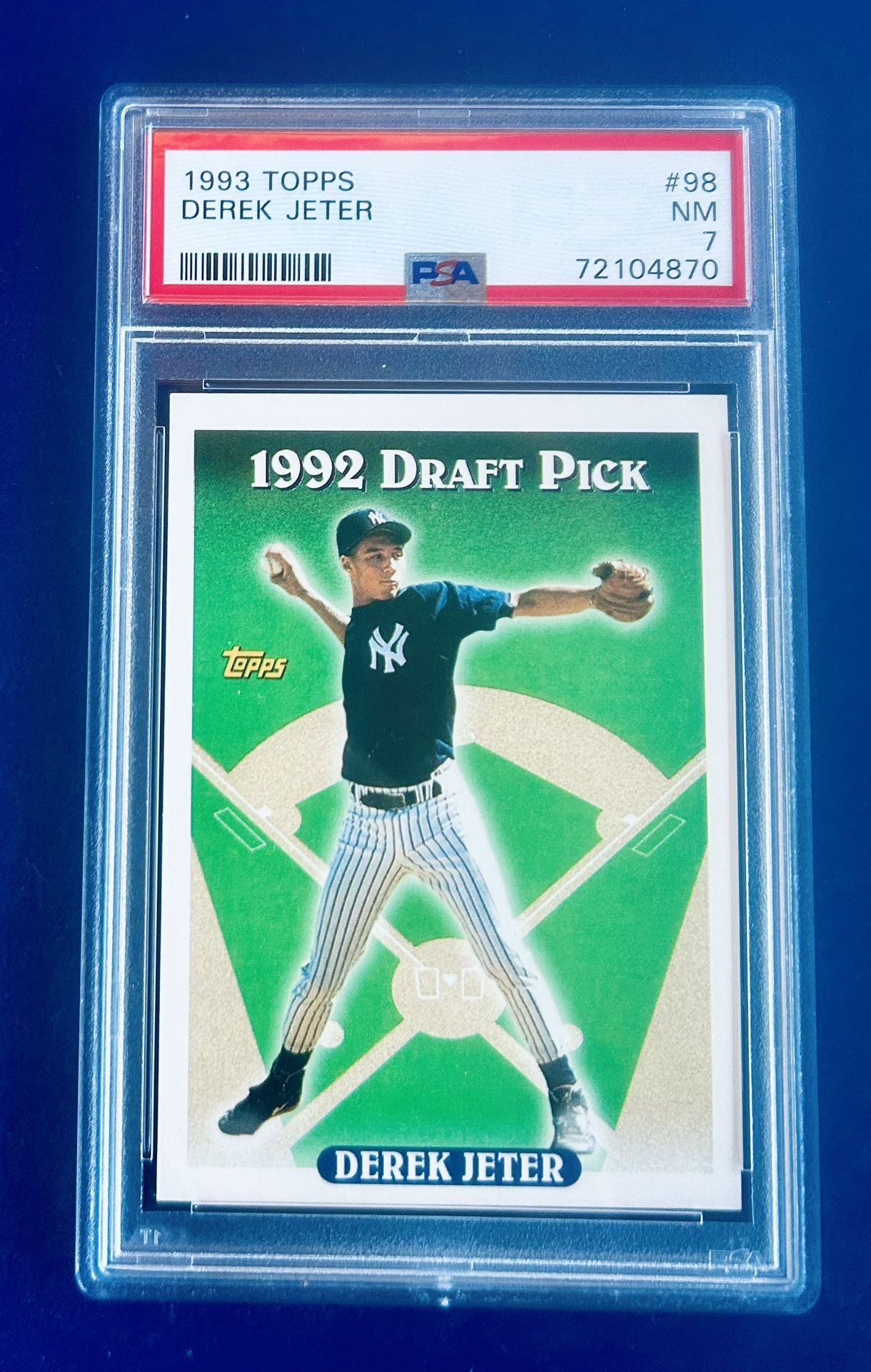 1993 Topps Derek Jeter Rookie Baseball Card Graded PSA 7