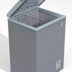 Avanti CF353M3S 22 Inch Freestanding Chest Compact Freezer with 3.5 cu. ft. Capacity, Stainless Steel Door, Integrated Handle, and Recessed Hinge