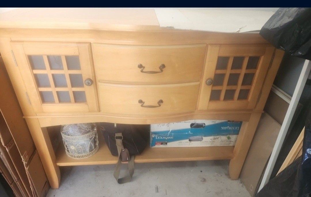Solid Wood Server Table 