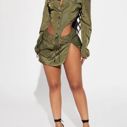 Fashionnova Olive Skirt Set