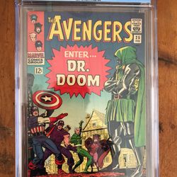 Avengers #25 (1966) CGC 7.5 — O/w to White; Doctor Doom and Fantastic Four app.