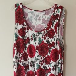 LULAROE  RED ROSE WOMANS DRESS
