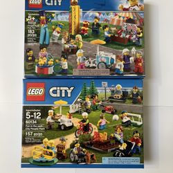 Brand new seal box lego sets 60134 Fun in the park - City people Pack  60234 People Pack - Fun Fair  