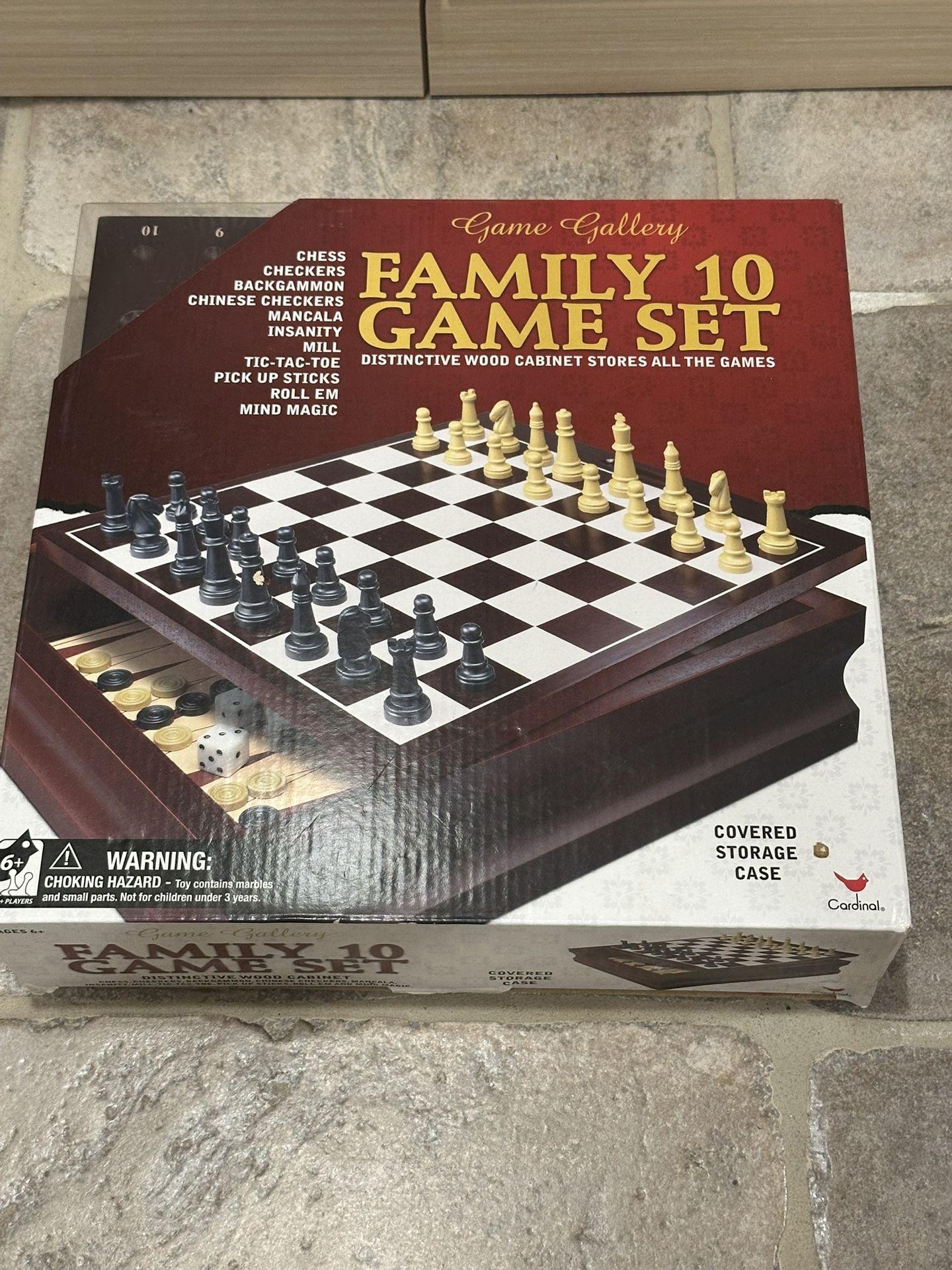 10‑in‑1 Family Games Board + Card Game Set – Used Only Once!