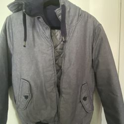 Divided Faux Denim Puffy Jacket