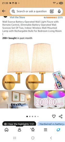 Wall Lights usb re chargeable