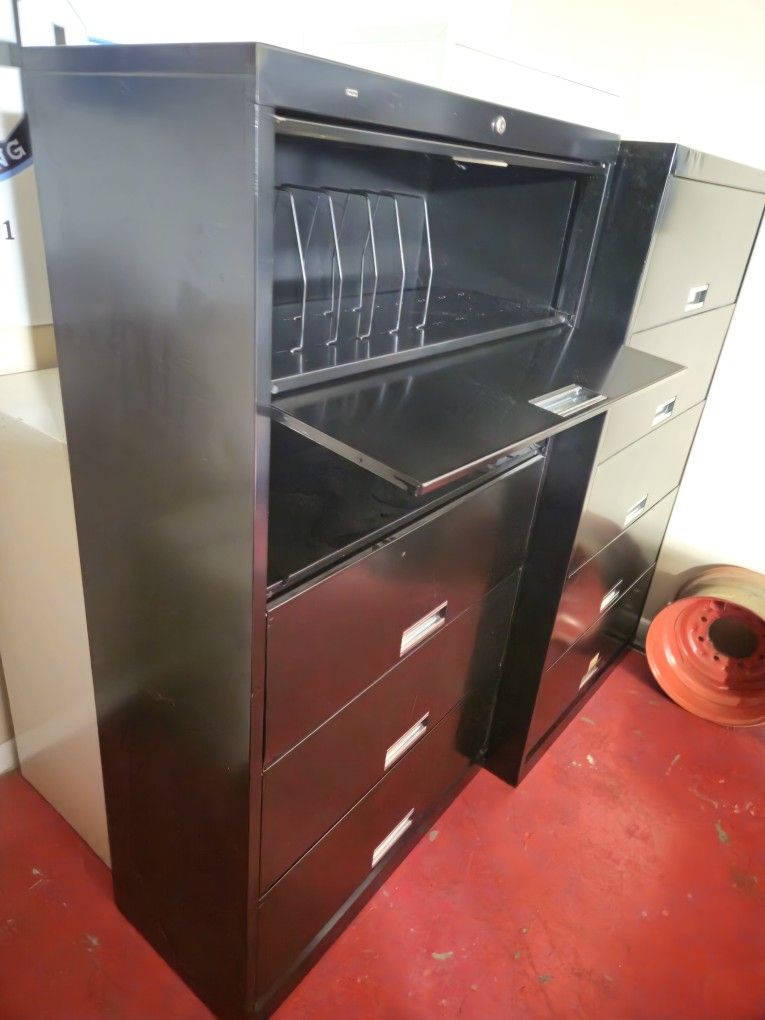 HON 5-Drawer Black File Cabinet - Great Condition