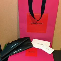 NEW Saint Laurent Violet Shoe/Gift Box ~ 13" x 9" x 4.5" + two Dust Bags, Ppr Shopping Bag & COA