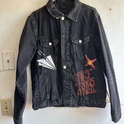 Distressed Black Zara Jacket. Size L