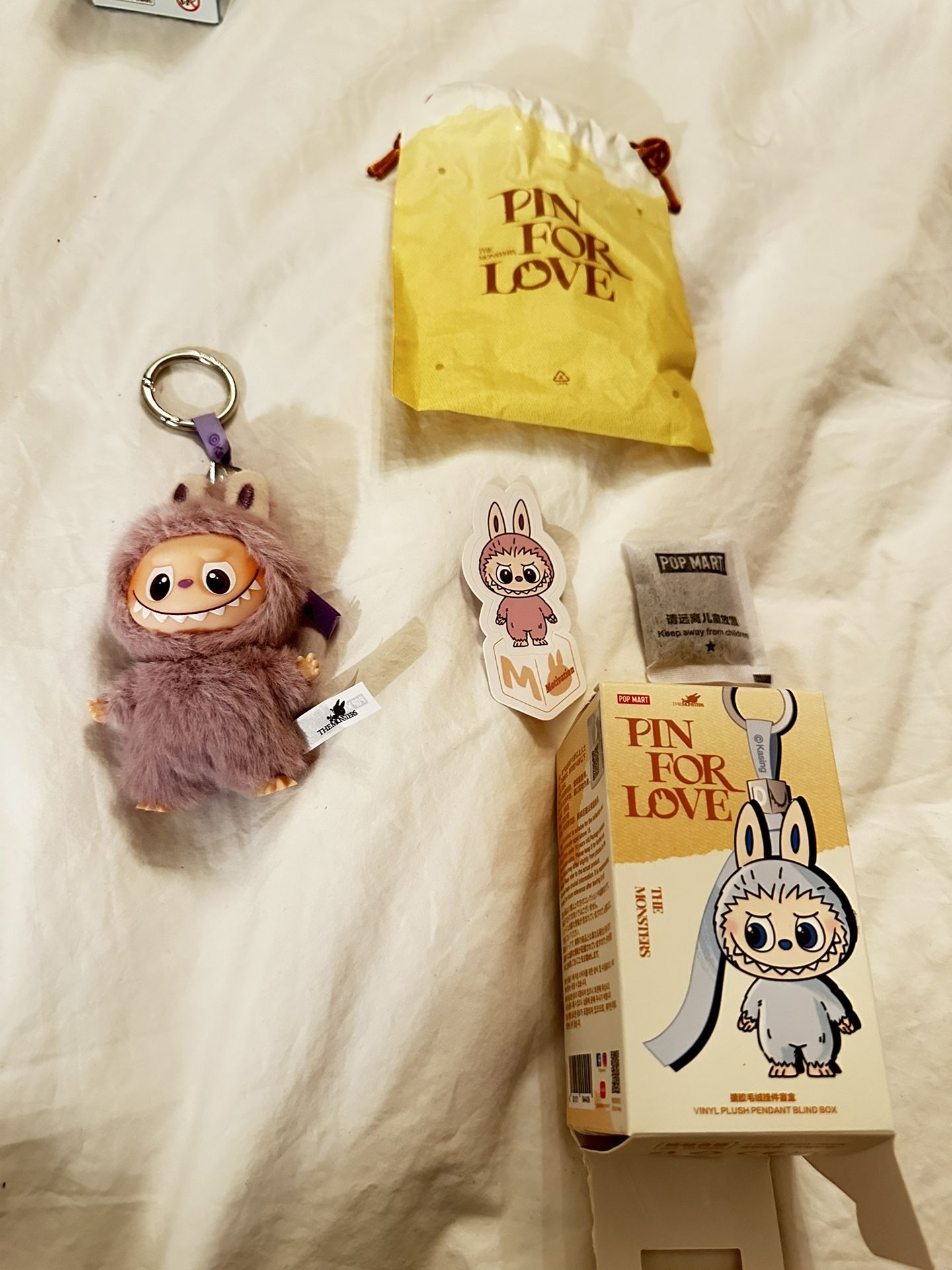 Labubu Pin For Love Letter M