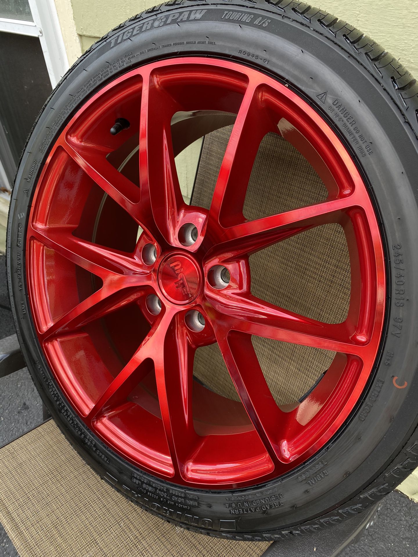 Niche M186 Misano 5x114.3 Candy Red Rims (Set of 4)