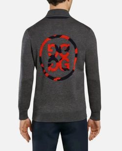 G/FORE G4MF21S20 Men’s Knit Zip Sweater Cardigan XL Gray Retail $350