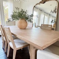 Light Oak Wood Dinning Table 