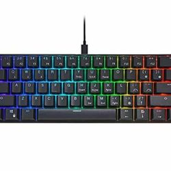 RK ROYAL KLUDGE RK61 Wired 60% Mechanical Gaming Keyboard RGB Backlit Ultra-Compact Red Switch Black

$34.99