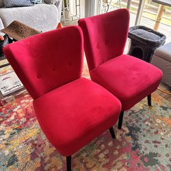 2 Red Chairs