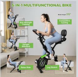 Folding exercise bike gym