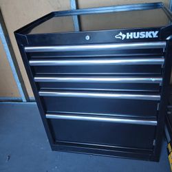 Tool Storage 5-drawer Gloss Black Rolling  Tool Cabinet
