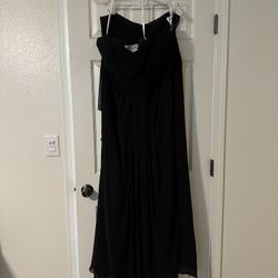 Black bridesmaid dress, size 22 w/ wrap