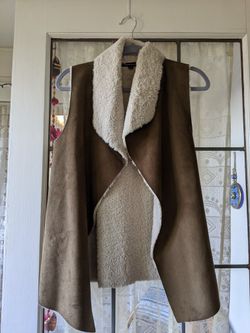 Fleece / Faux Suede Vest - Size Small