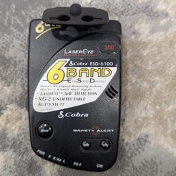 Cobra ESD-6160 Laser Eye 360 Degree 6 Band Radar Detector 